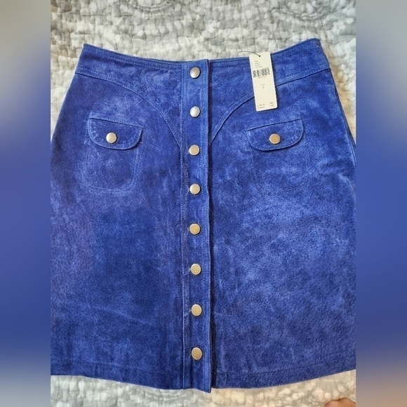 NWT Anthropologie Button-Front Mini Skirt size 2 - Picture 7 of 10
